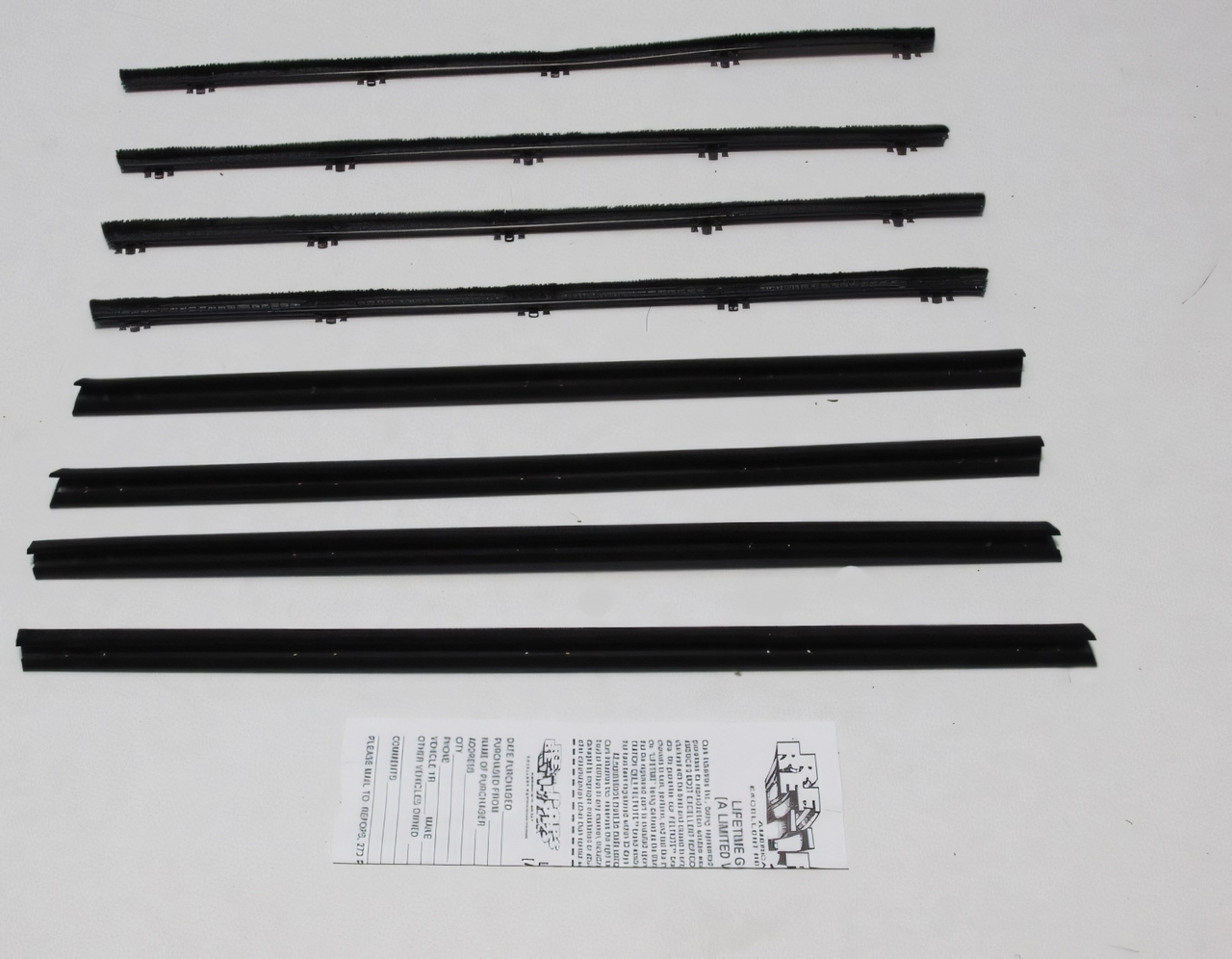 Window Sweeps Felt Kit Belt Line Weatherstrip for 1970-1976 Sedan A-Body Chrysler Dodge Plymouth - Authentic 8pcs
