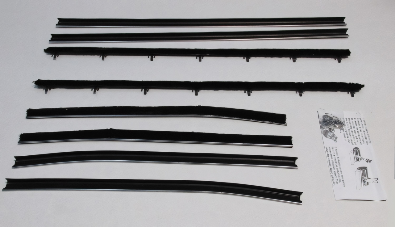 Window Sweeps Felt Kit Belt Line Weatherstrip for 1968-1972 Chevy Nova Sedan - Authentic OEM Quality, Made in USA