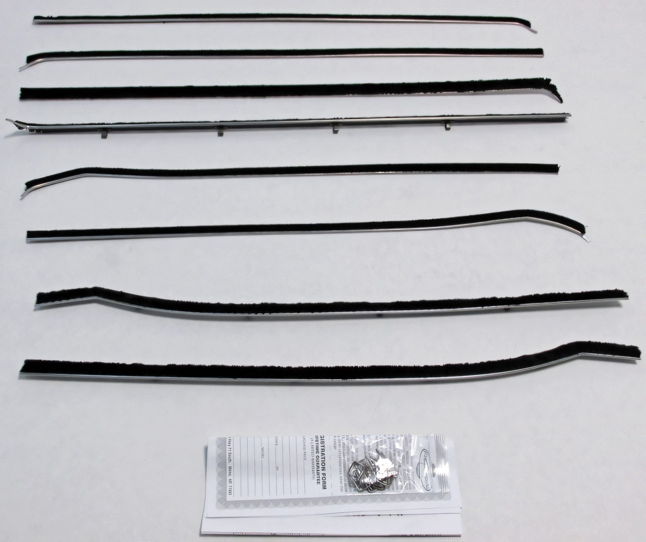 Window Sweeps Felt Kit for 1958 Chevy Delray Sedan Delivery - OEM Quality Weatherstrip Seal Set, Front Rear Left Right