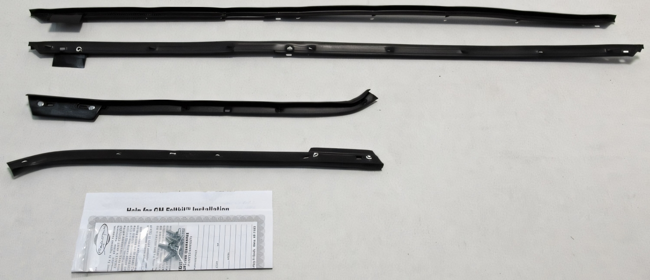 Window Sweeps Felt Kit for Chevrolet Caprice 1967 Hardtop - Authentic Outers Only Weatherstrip Seal Replacement - Set of 4