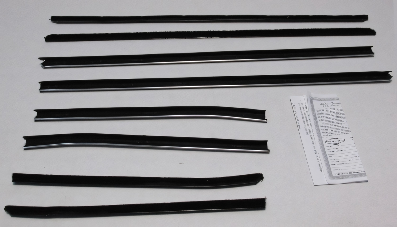 Window Sweeps Felt Kit for Pontiac GTO Lemans Convertible - OEM Quality 8 Piece Set, Made in USA