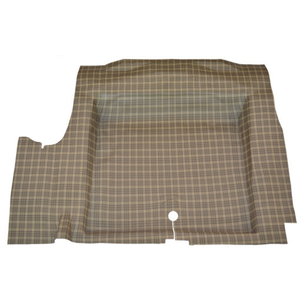 Trunk mat for 1964-1968 Ford Mustang Coupe/Convertible, molded style, designed to replicate OEM quality.