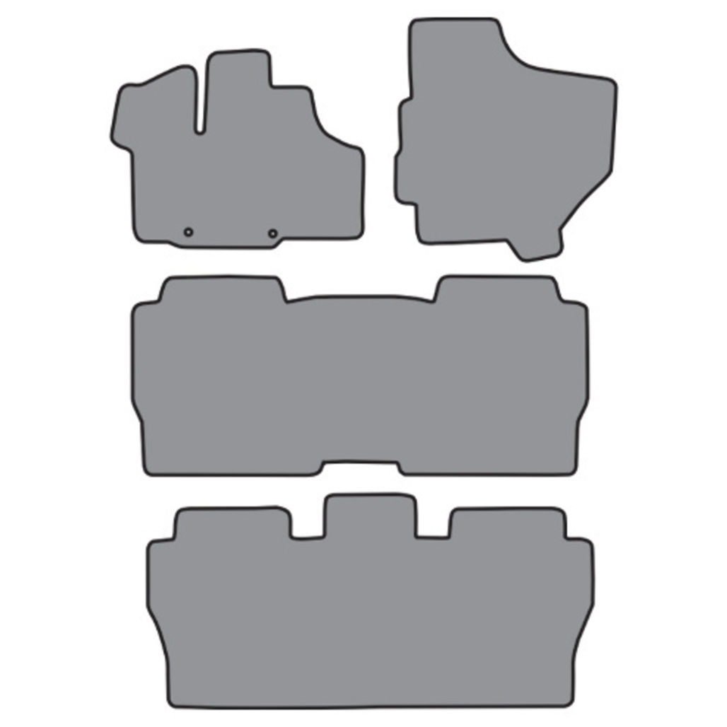 Floor Mats for 2004-2007 Nissan Quest Frts & Rr Runners Cutpile 4Pc