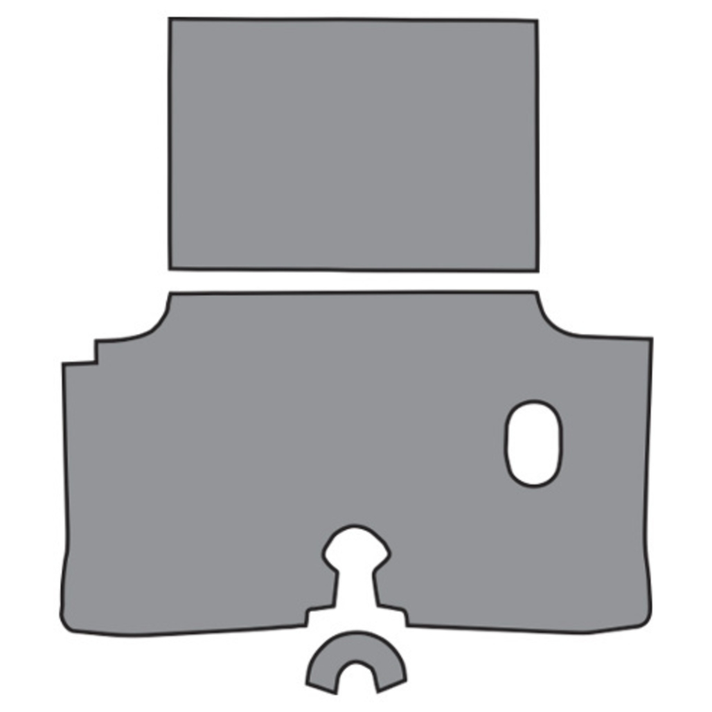 Trunk Mat for Classic Car Trunk Floor, Molded Style, US-Made, Fits 1959-1973 Jeep CJ5, Carpet with Pad, Complete Kit