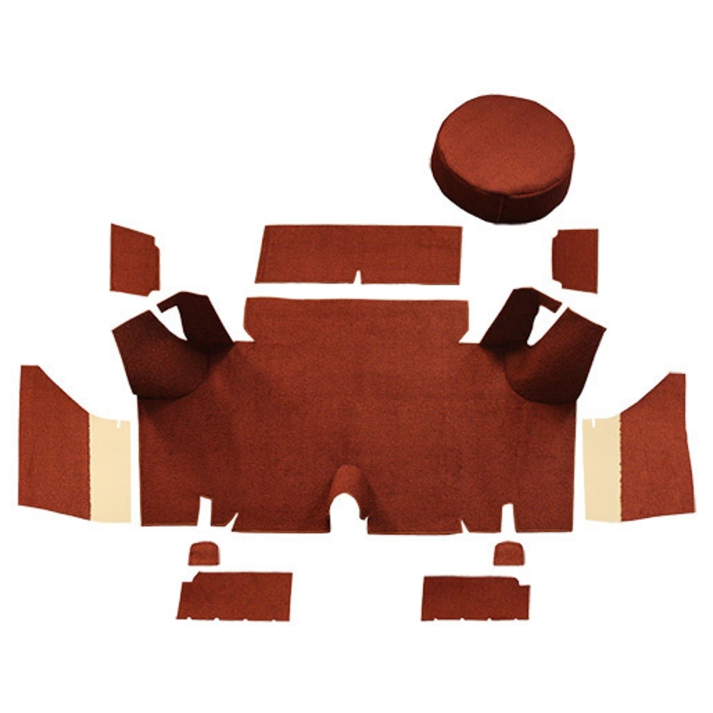 Trunk Mat for Classic Ford Mustang Fastback, Die Cut Style, OEM Quality, 1965-1966 Interior Carpet Kit