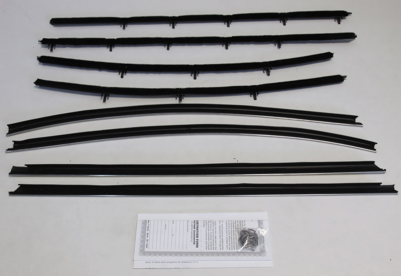 Window Sweeps Felt Kit Weatherstrip for 1968 Buick Skylark Hardtop - Front, Rear, Left & Right Inner Outer Area Coverage