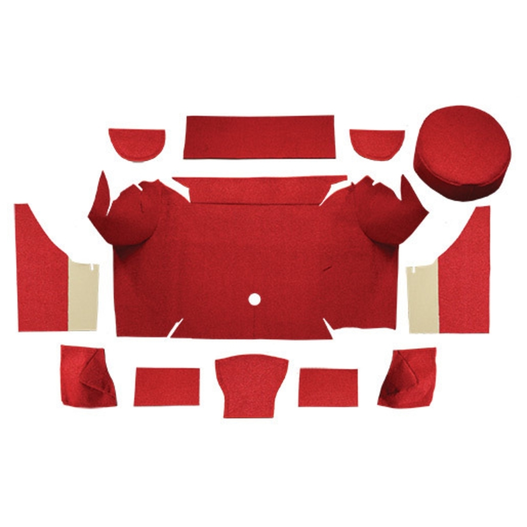 Trunk Mat for Classic Ford Mustang Convertible, Die Cut Nylon Carpet Kit, 1967-1968 Interior Flooring, US-made OEM Quality.