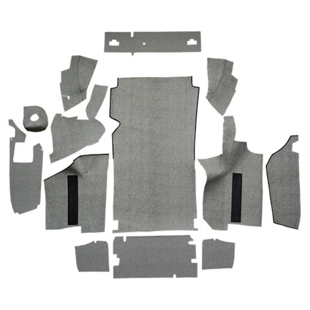 Trunk mat for 1964 Ford Thunderbird Convertible, complete kit with 13 pieces, die-cut in the USA to OEM specs.