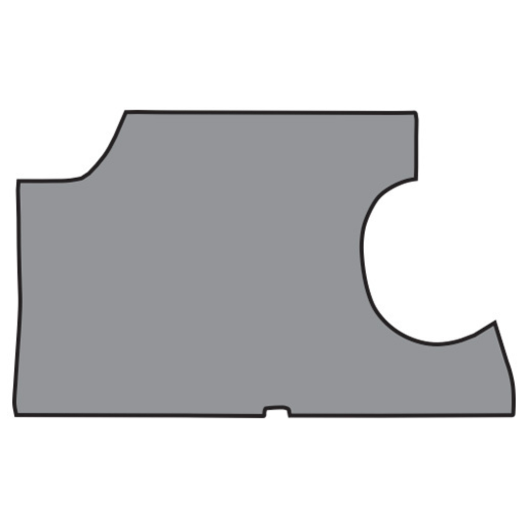 Trunk mat for 1965-1967 Chevy Impala 2DR Convertible in carpet, designed to replicate OEM quality.