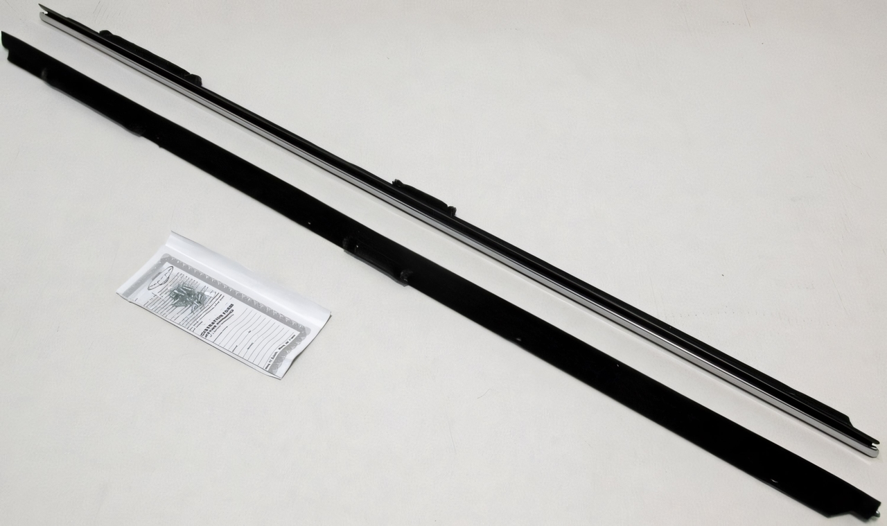 Window Sweeps Felt Kit Belt Line Weatherstrip for 1981-1988 Monte Carlo Front Left Right Black - Product Image