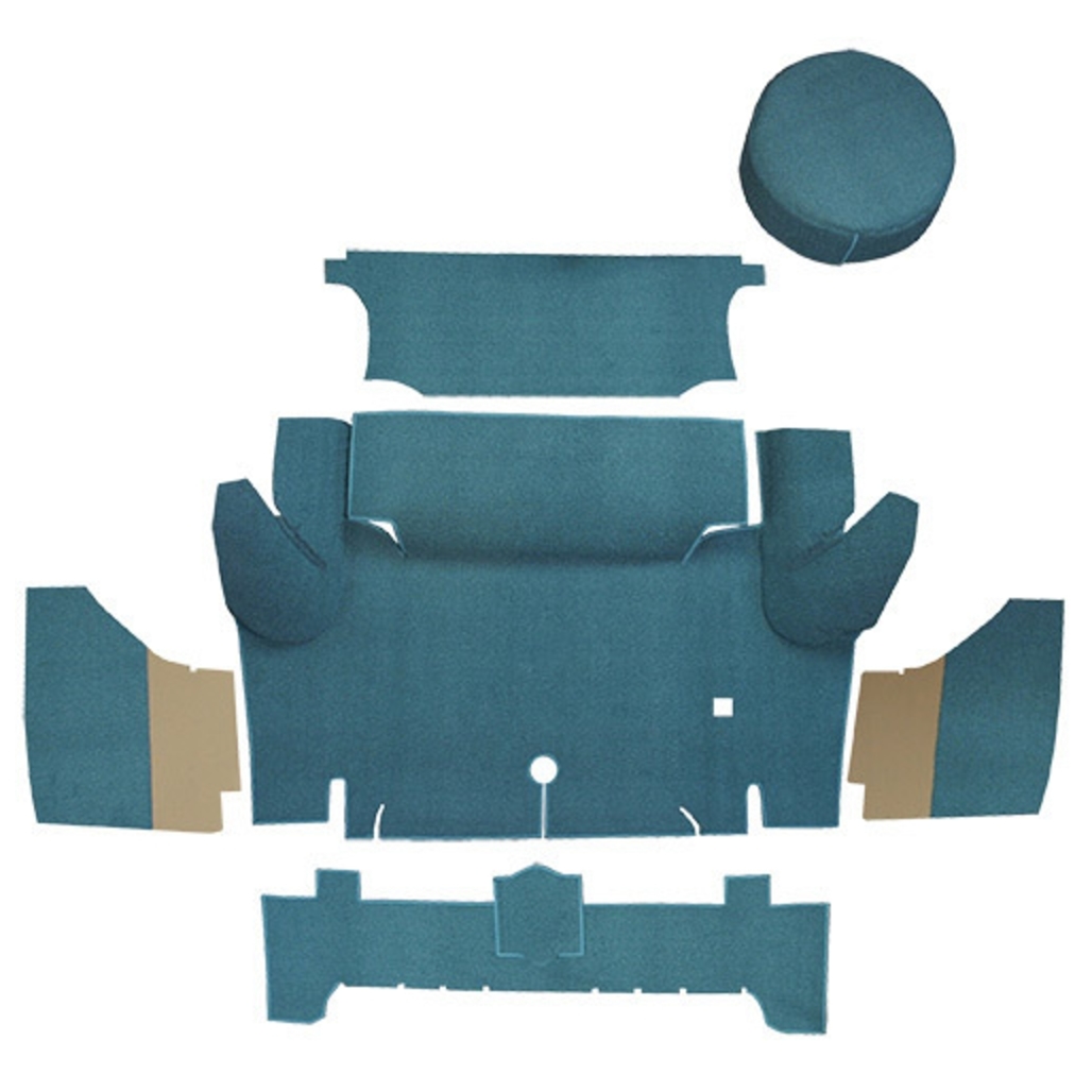 Trunk Mat for 1965-1966 Ford Mustang Coupe, Loop Style, Die Cut, OEM Quality, Made in USA, Complete Kit, Interior Carpet