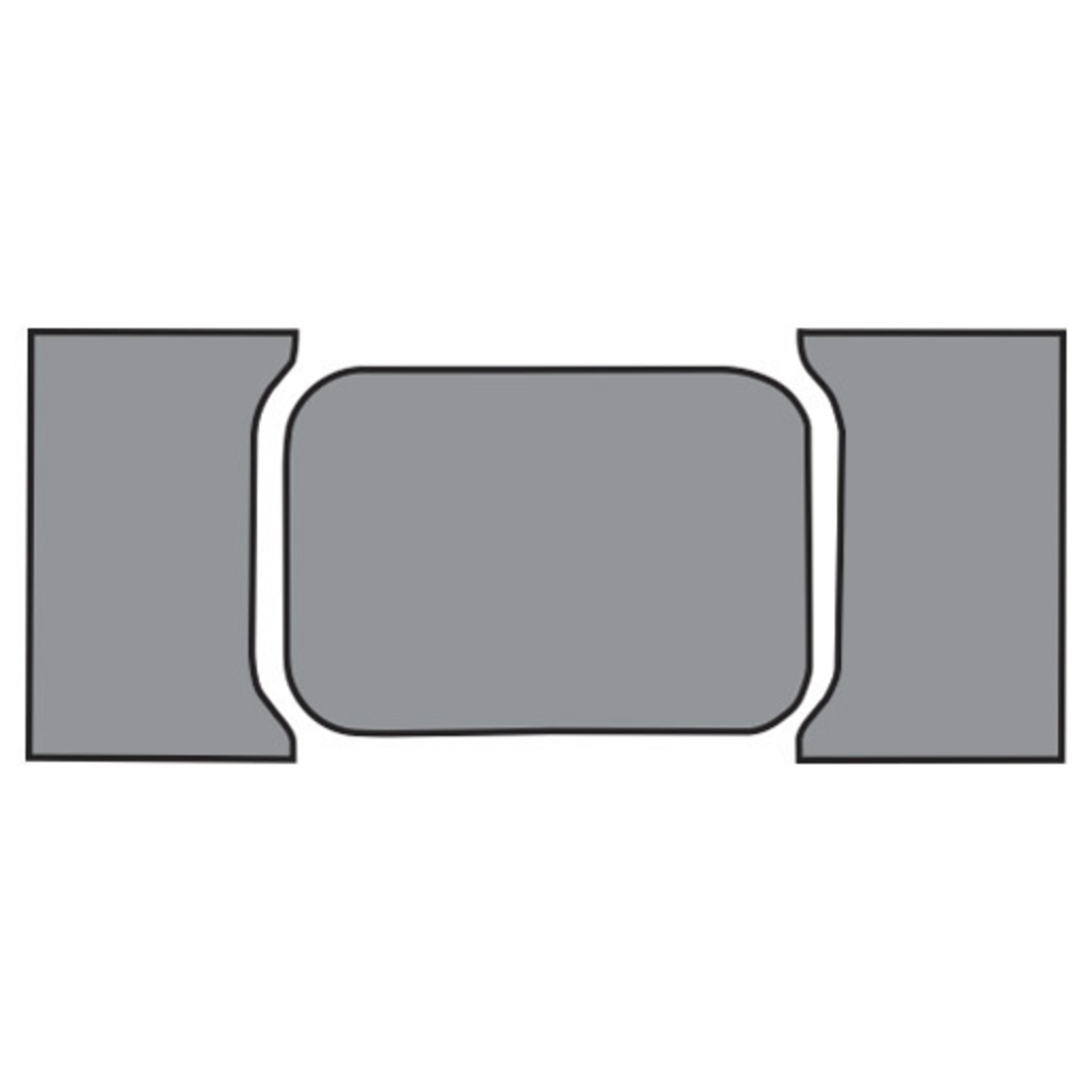 Trunk mat for 1961 Chevrolet Impala 2DR Hardtop/Coupe in Carpet with Pad, designed for complete vehicle coverage.