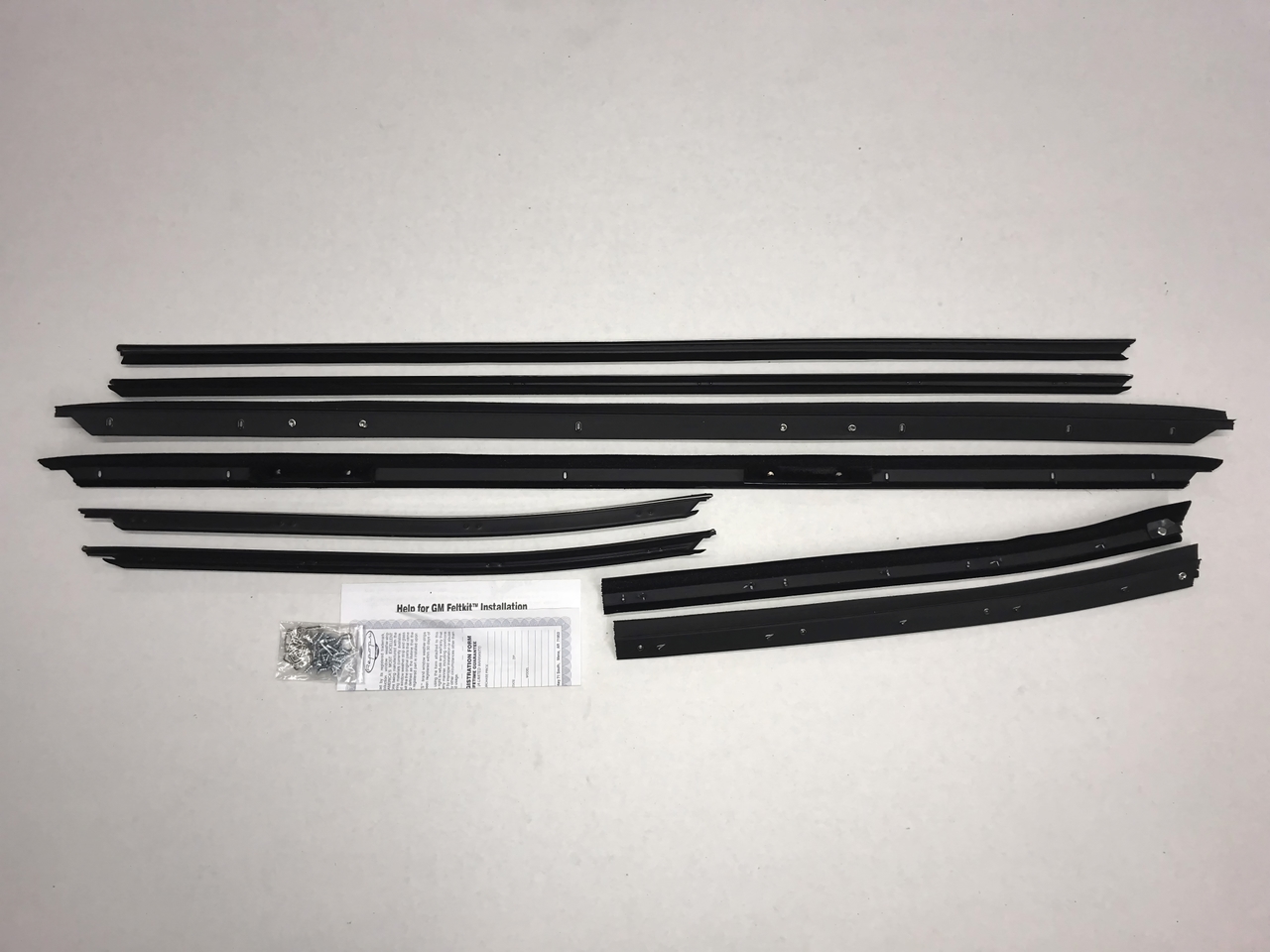 Window Sweeps Felt Kit for Vintage Pontiac Parisienne Convertible - 8 Piece Set, OEM Quality Weatherstrip Seal Replacement