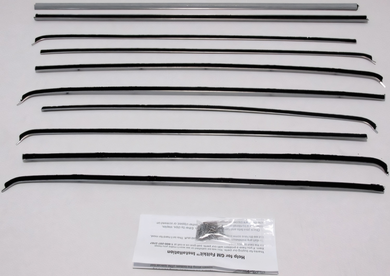 Window Sweeps Felt Kit for Chevrolet 150, 210 Wagon - Authentic Weatherstrip to Reduce Rattling & Improve Cabin Environment