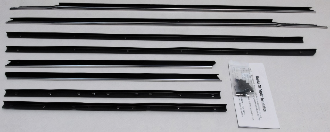 Window Sweeps Felt Kit for 1962 Chevy Impala - Inner/Outer Side Weatherstrip Set, OEM Quality Reproduction, Made in USA