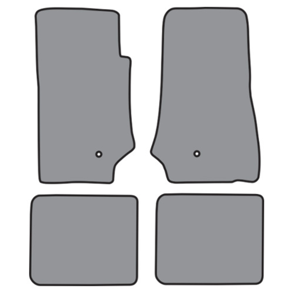 Floor Mats for 2007-2010 Jeep Wrangler 2DR (FM348F FM18R) Cutpile 4Pc