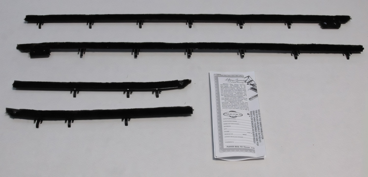 Window Sweeps Felt Kit Belt Line Weatherstrip for 1967 Chevrolet Camaro Convertible - Front, Rear, Left & Right Outer Area