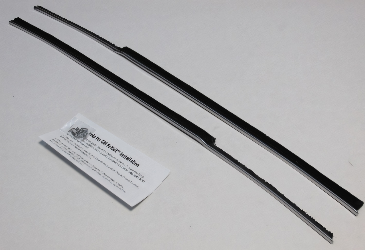 Window Sweeps Felt Kit for Chevy Corvette Roadster Convertible - Inner Area Weatherstrip Set, Authentic US Made Part