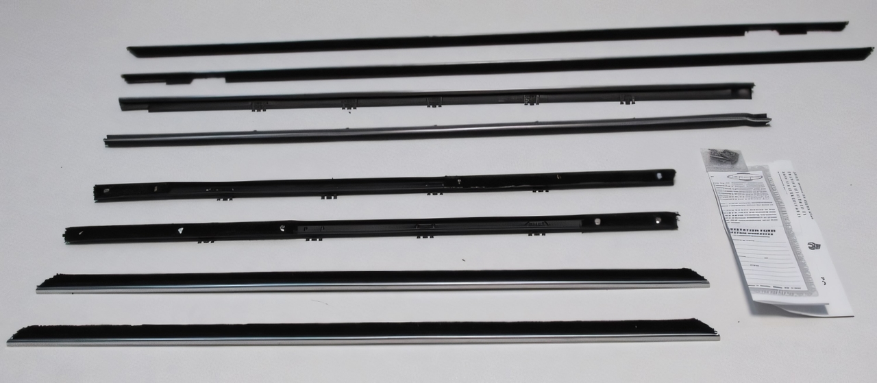 Window Sweeps Felt Kit for Vintage Ford Galaxie 500 XL Hardtop - Authentic Weatherstrip Set to Quiet Cabin & Protect Windows