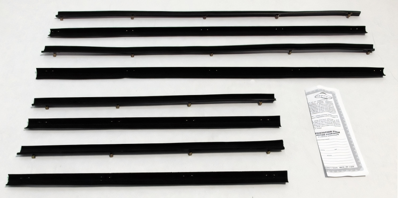 Window Sweeps Felt Kit for Vintage International Truck 1969-1975 | Authentic Weatherstrip Seal Set - Front, Left, Right