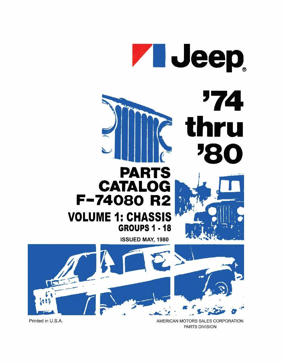 Parts Catalog for 1974-1980 Jeep