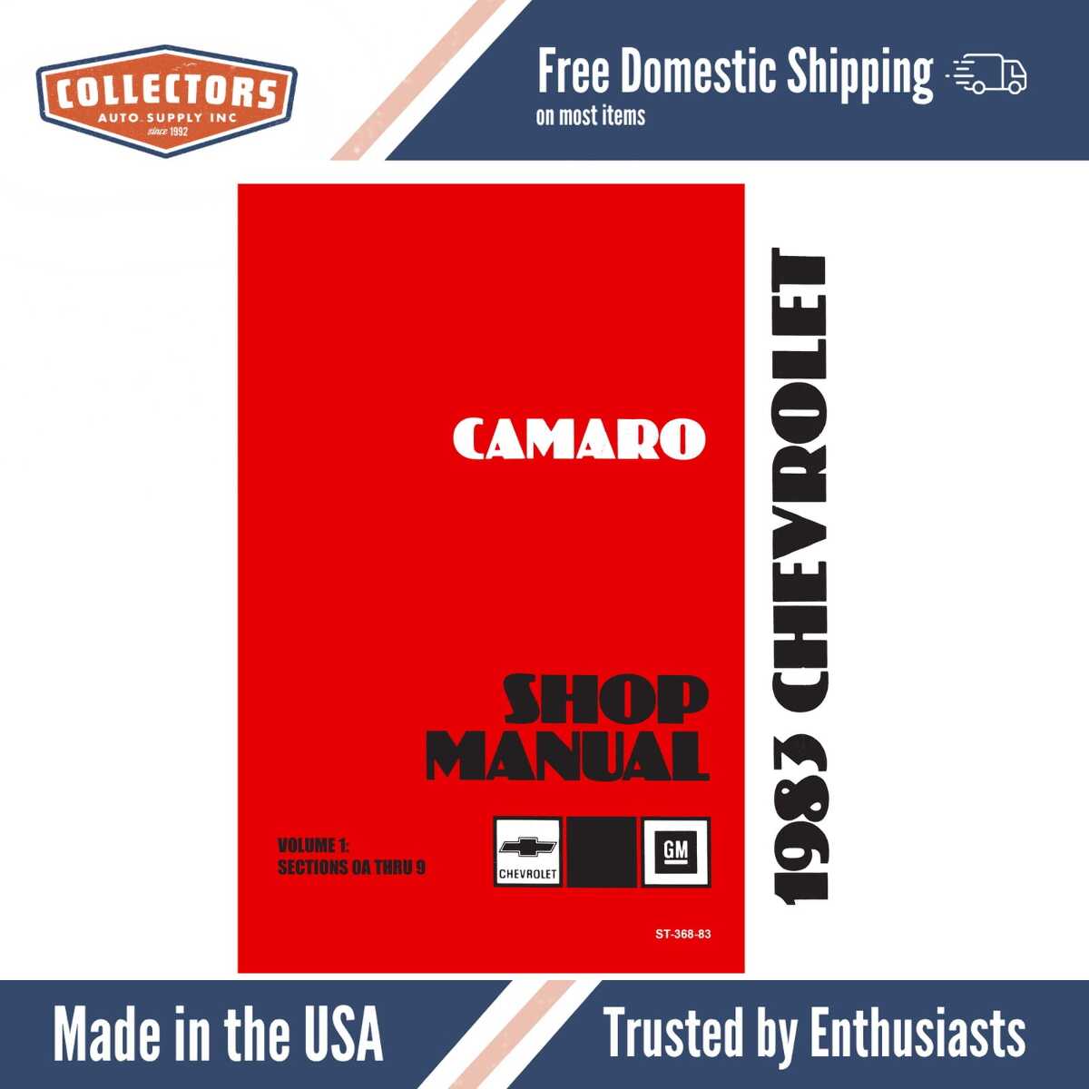 Service Manual for 1983 Chevrolet Camaro