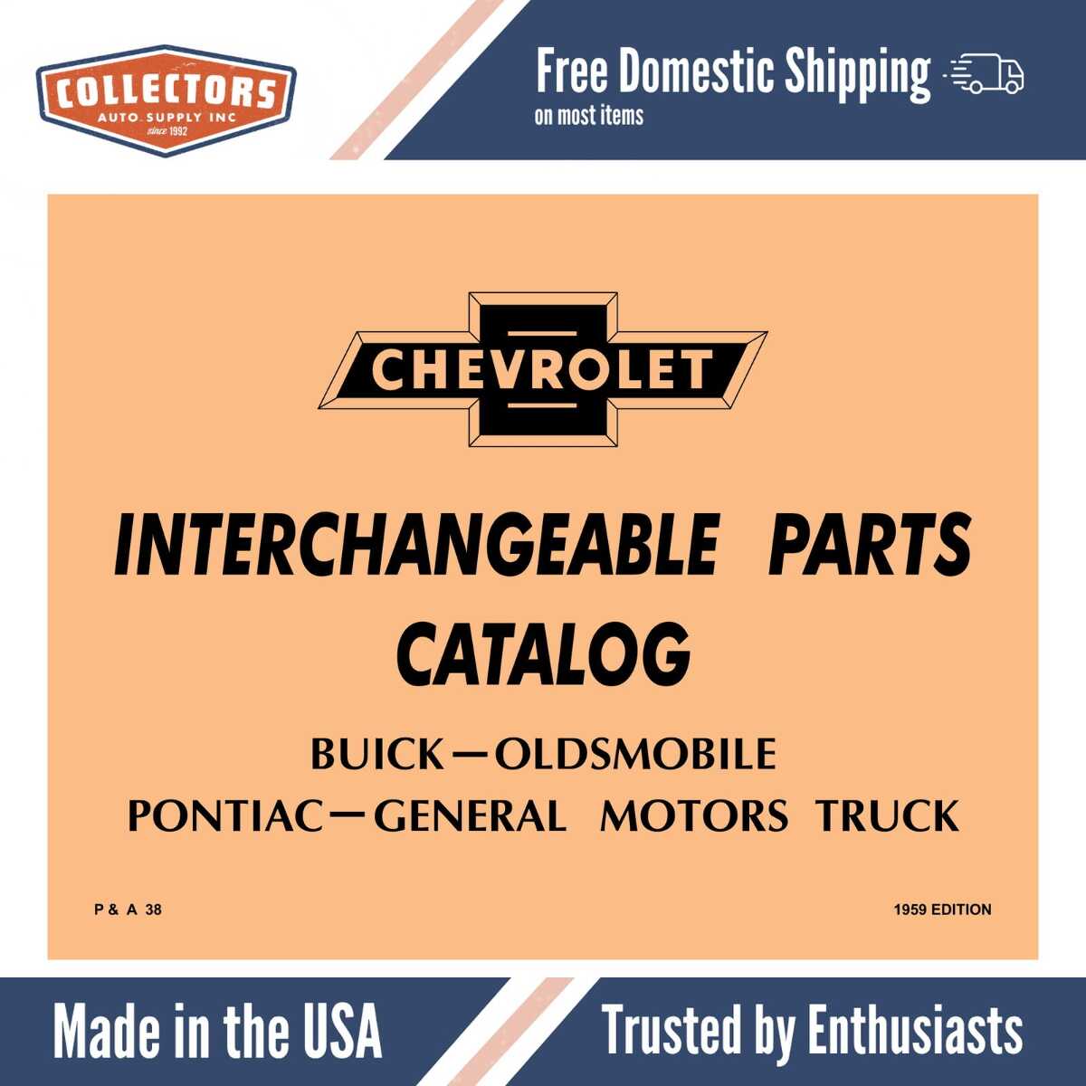 Parts Catalog for 1929-1959 Chevrolet interchange w/ Buick, Oldsmobile, Pontiac