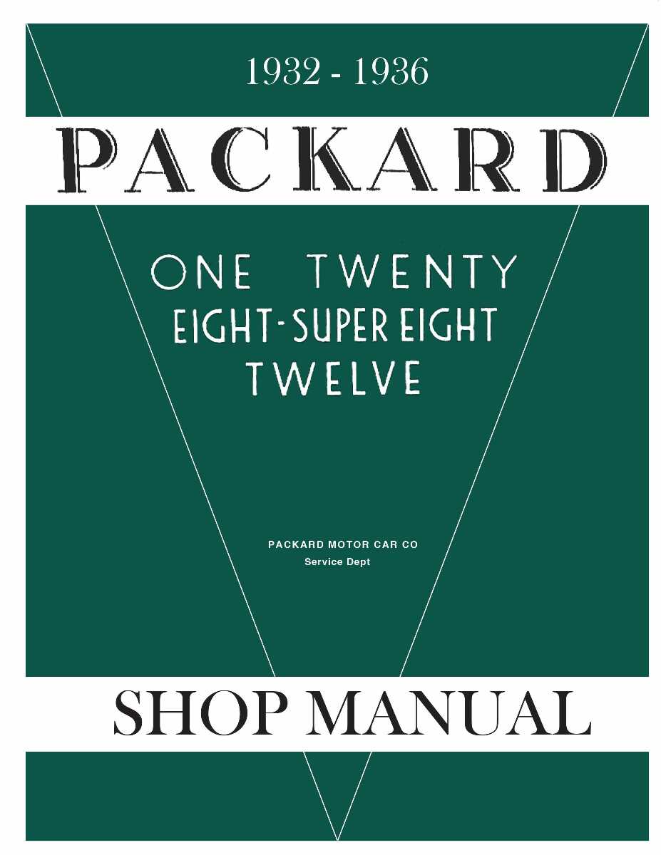 Service Manual for 1932-1936 Packard 128