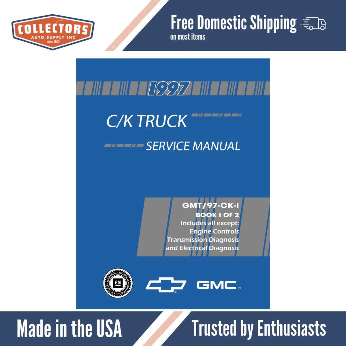 Service Manual for 1997 Chevrolet, GMC C/K Truck