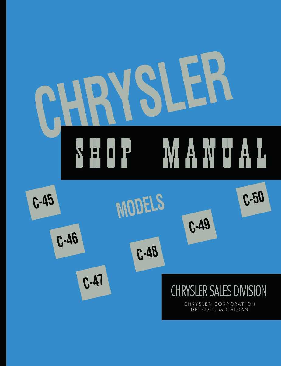 Service Manual for 1949-1950 Chrysler