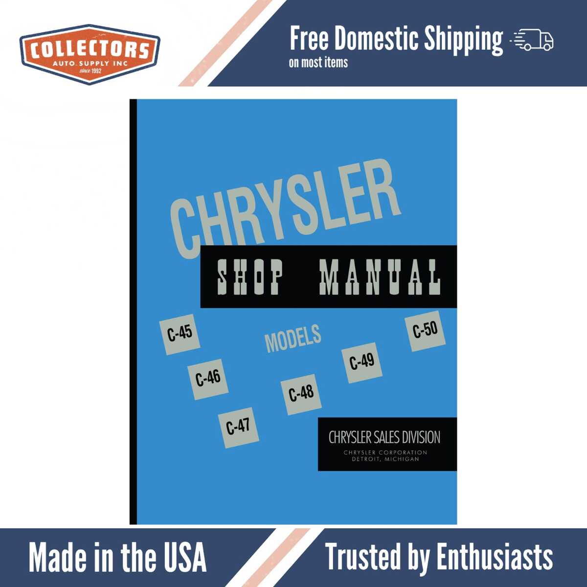 Service Manual for 1949-1950 Chrysler