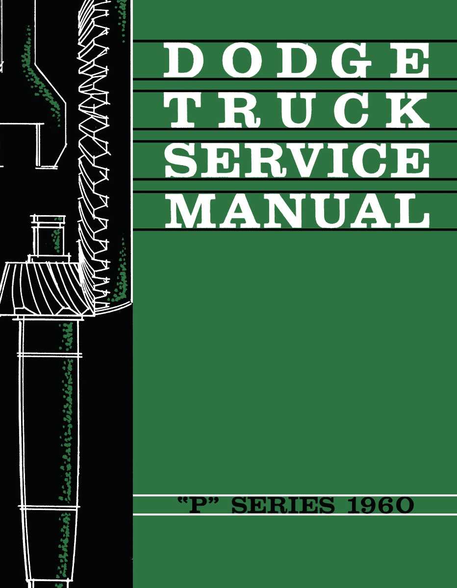 Service Manual for 1960 Dodge Truck P Series