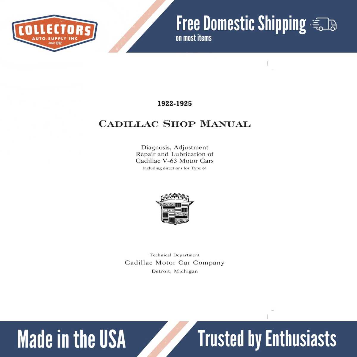 1922-1925 Cadillac Shop Manual