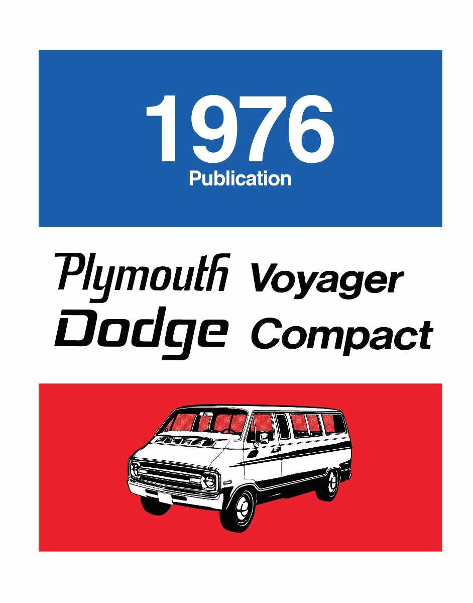 Service Manual for 1976 Plymouth and Dodge Van