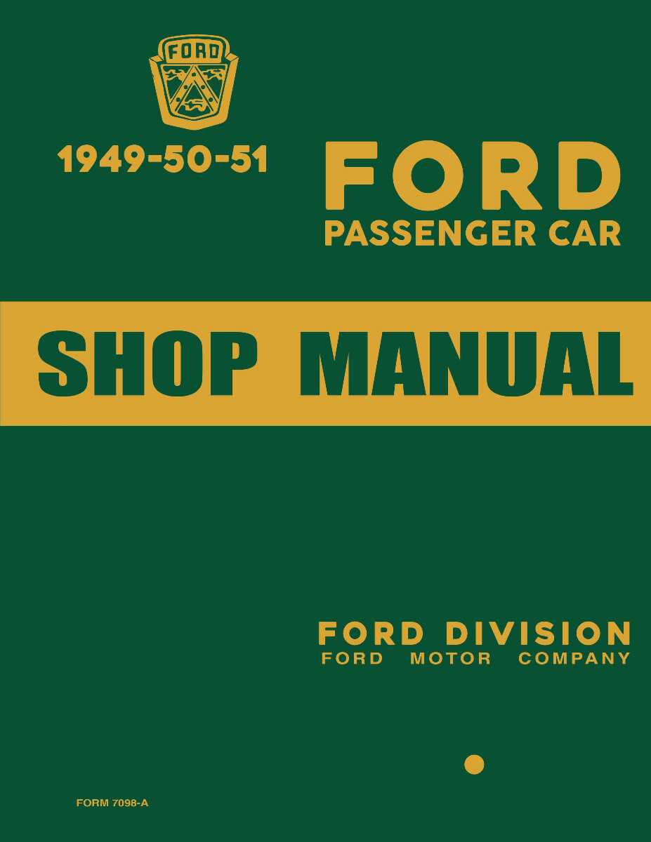 Service Manual for 1949-1951 Ford