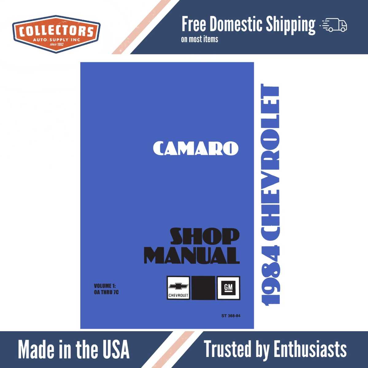 Service Manual for 1984 Chevrolet Camaro