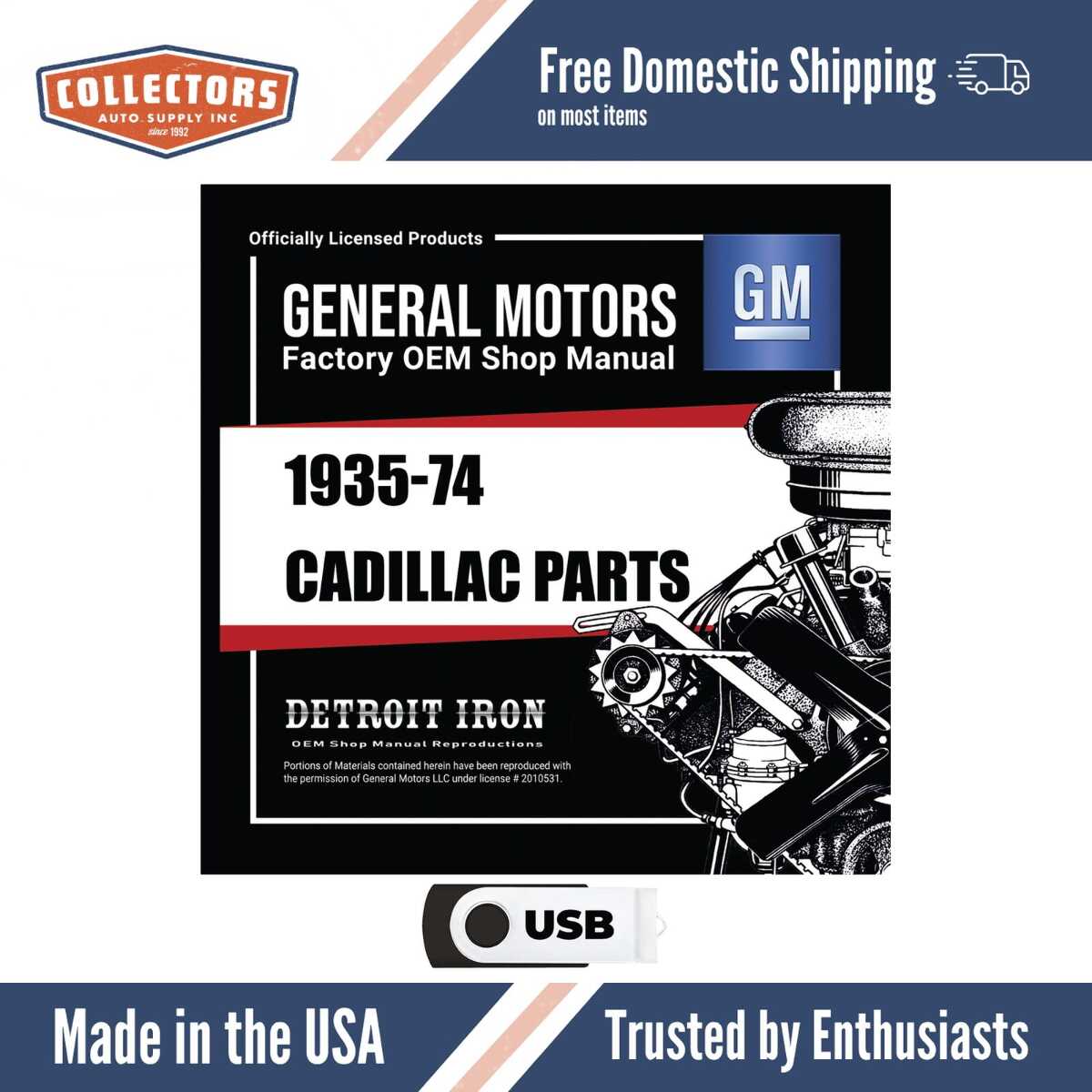 Digital Parts Manual for 1935-1974 Cadillac