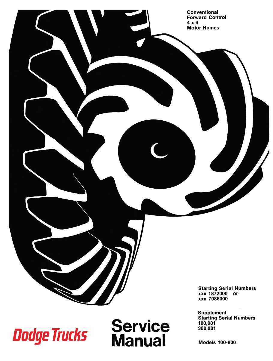 Service Manual for 1969-1971 Dodge Truck 100-800