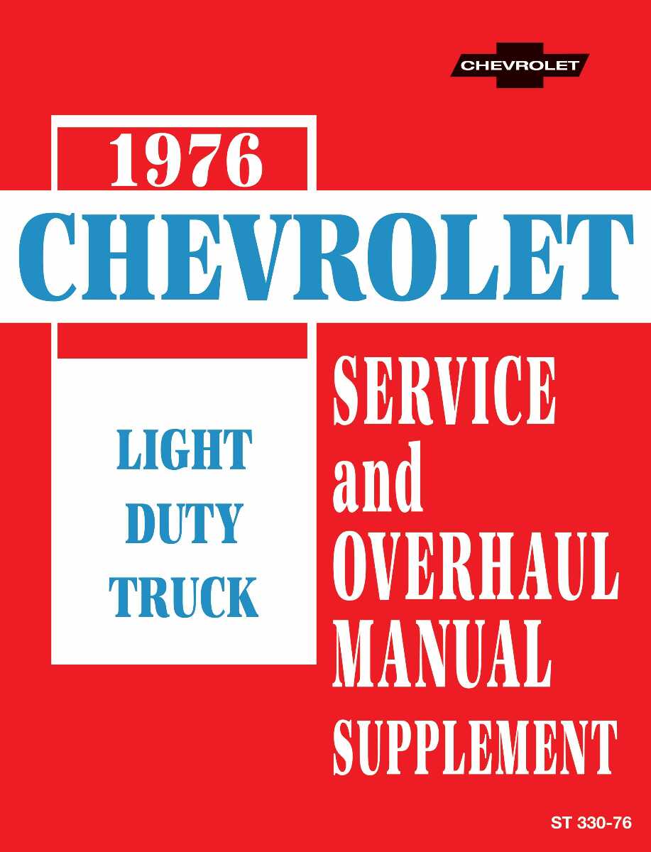 Service Manual for 1976 Chevy Truck