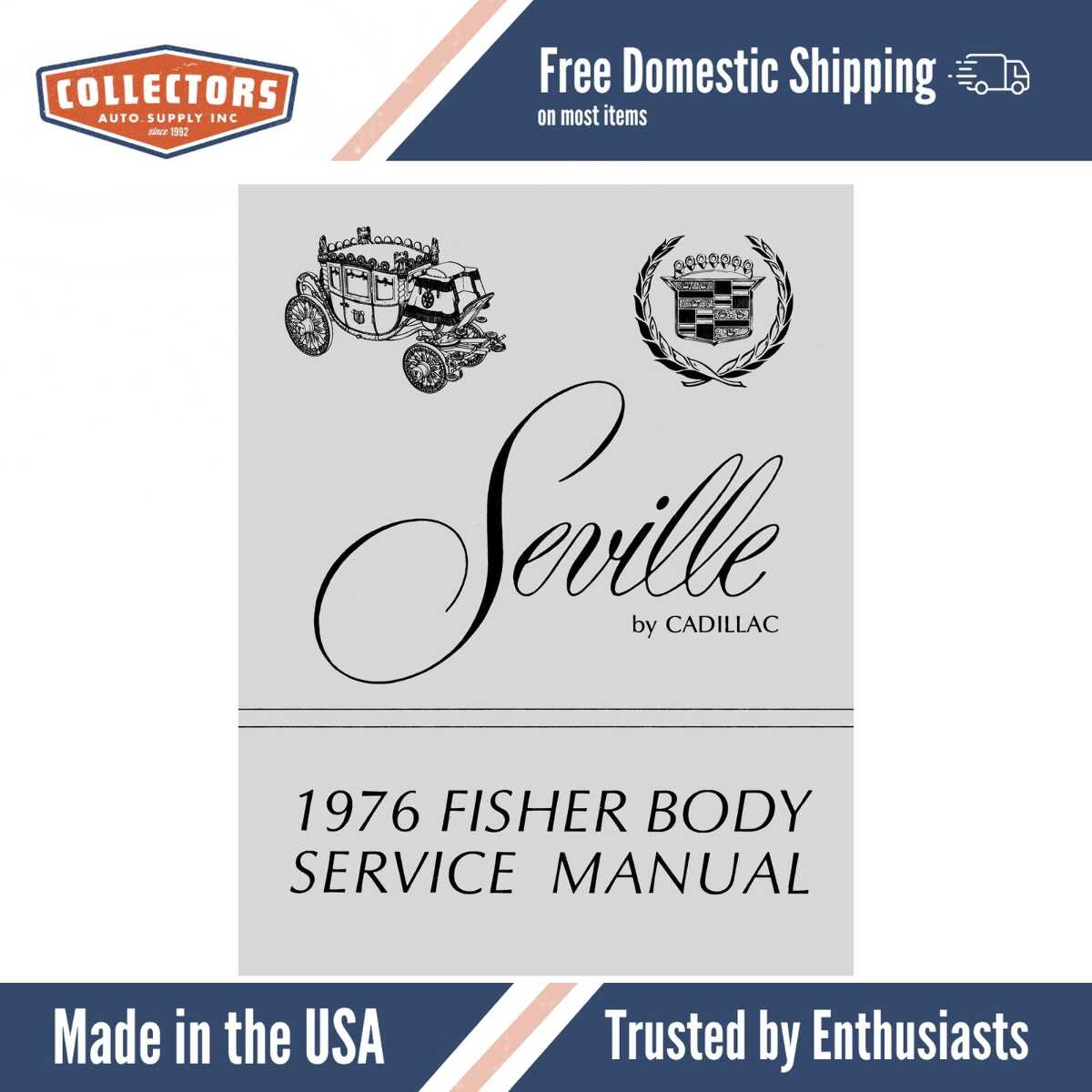 Body Shop Manual for 1976 Cadillac Seville