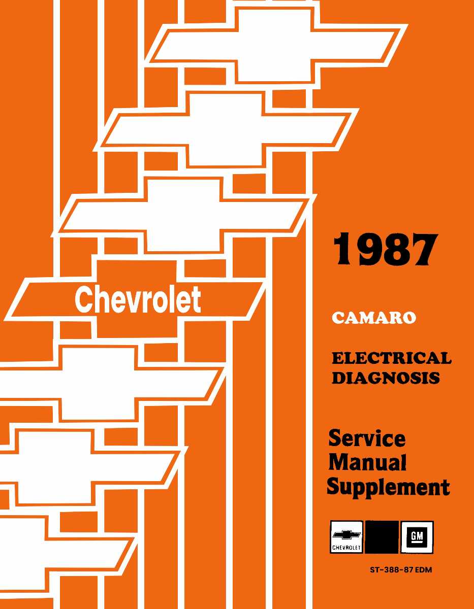 Service Manual for 1987 Chevy Camaro Electrical Diagnosis
