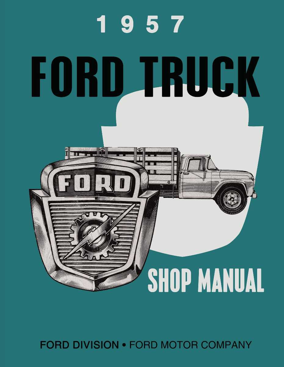 Service Manual for 1957 Ford Truck, F-100