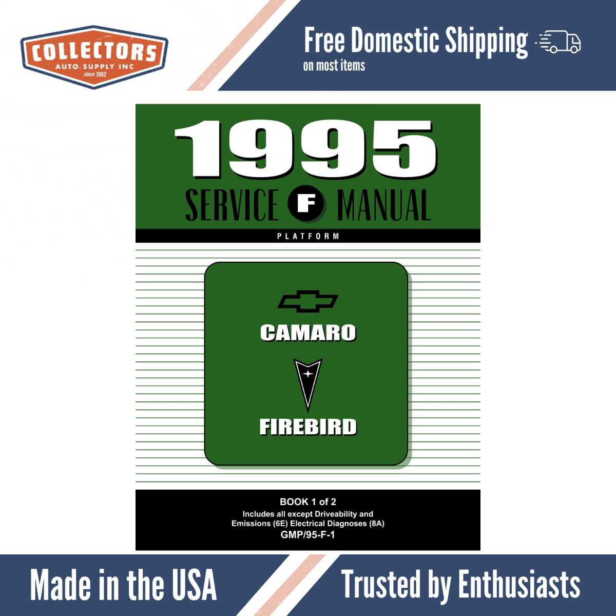 Service Manual for 1995 Camaro Firebird 3 Vol Set