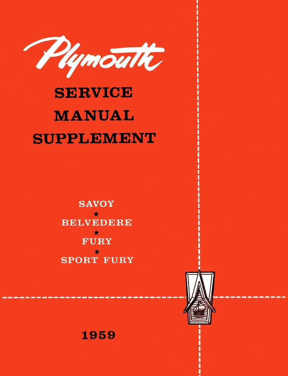 Service Manual for 1959 Plymouth