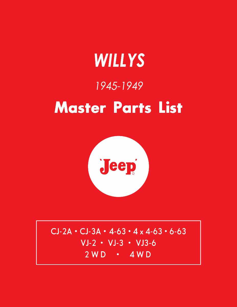 Parts Catalog for 1945-1949 Willys Jeep