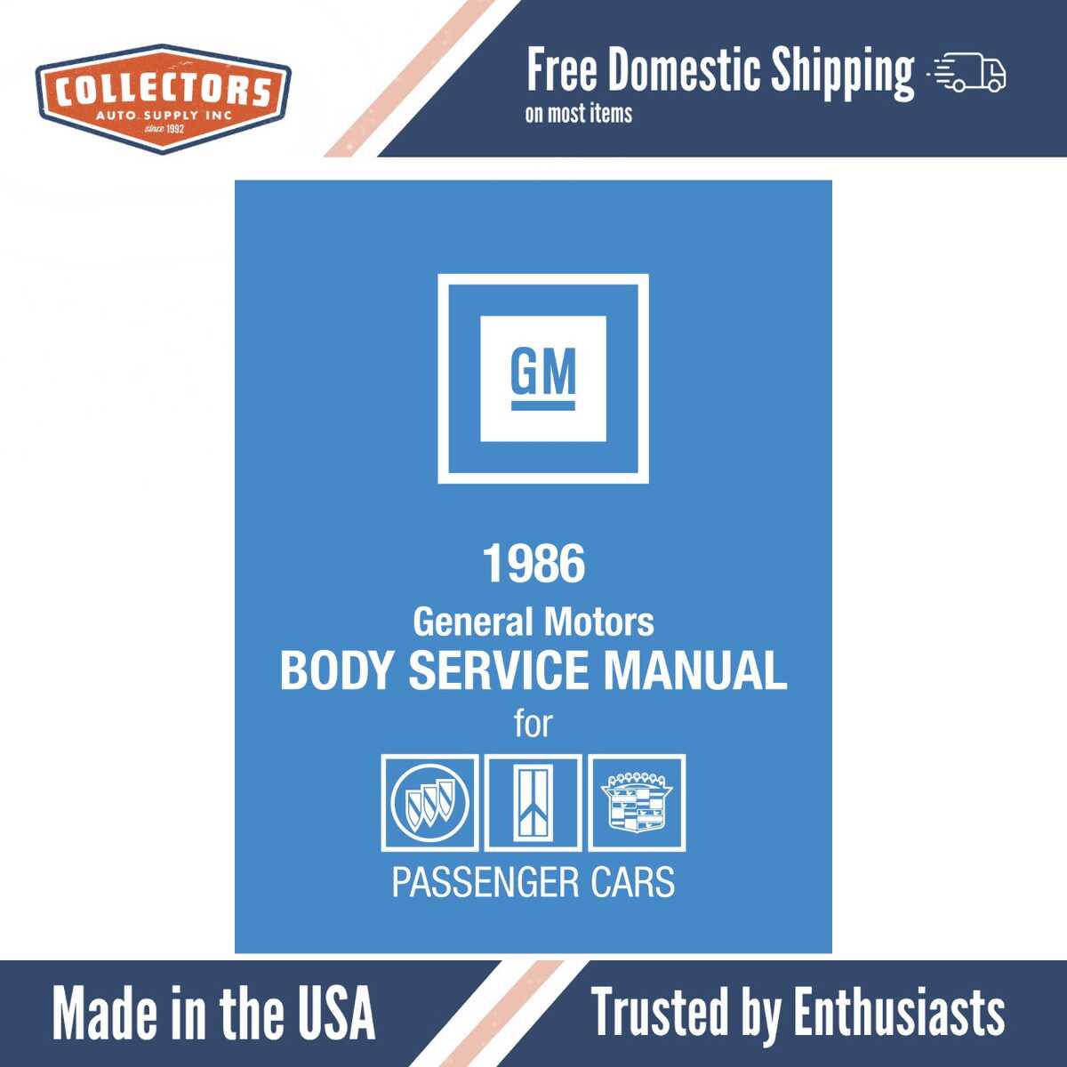 Body Shop Manual for 1986 Fisher