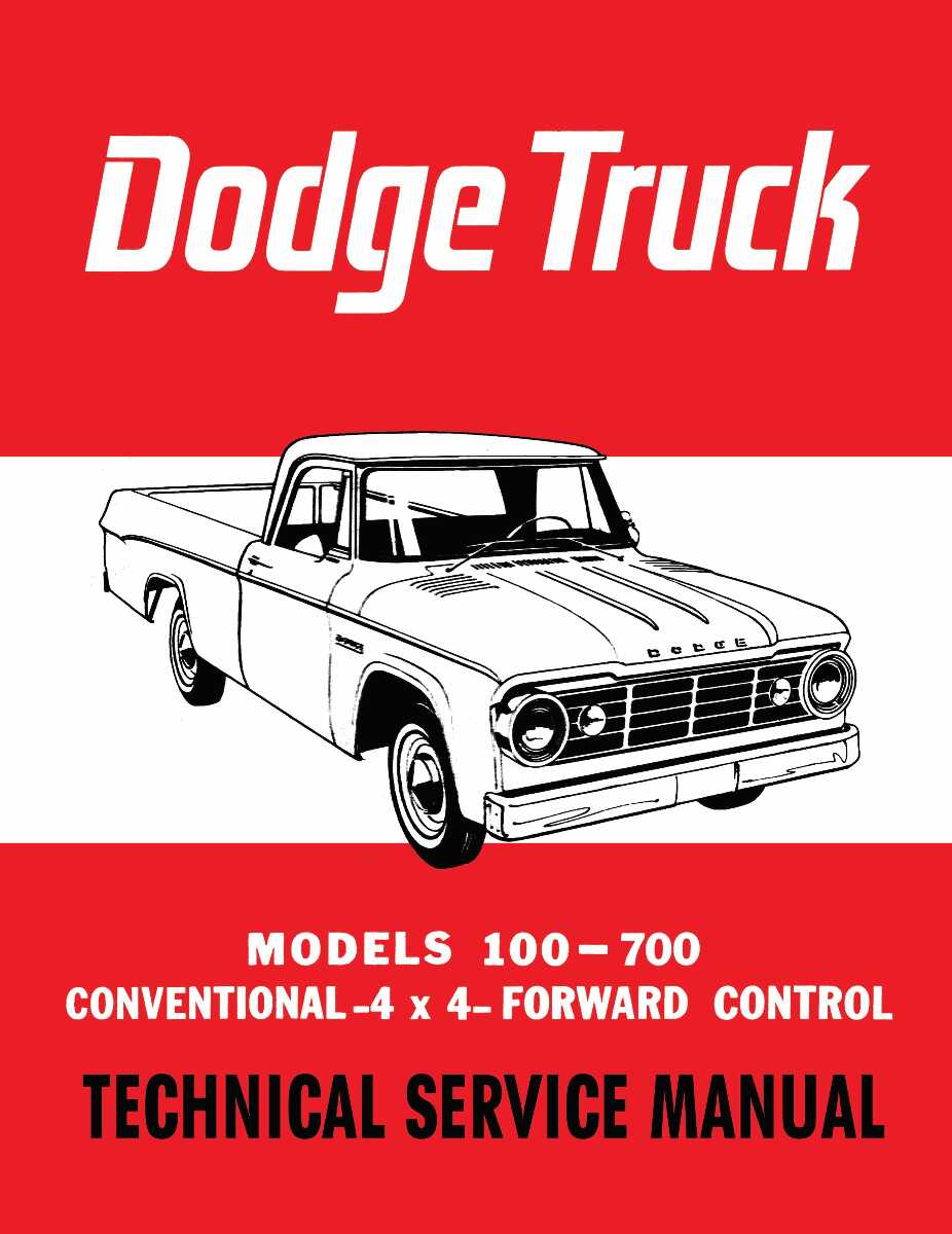 Service Manual for 1965 Dodge Truck 100-700
