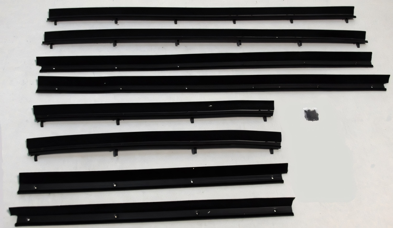 Window Sweeps Felt Kit for 1975-1979 Chevy Nova Sedan - Inner/Outer Weatherstrip Set, Front/Rear Left/Right - 8 Pcs