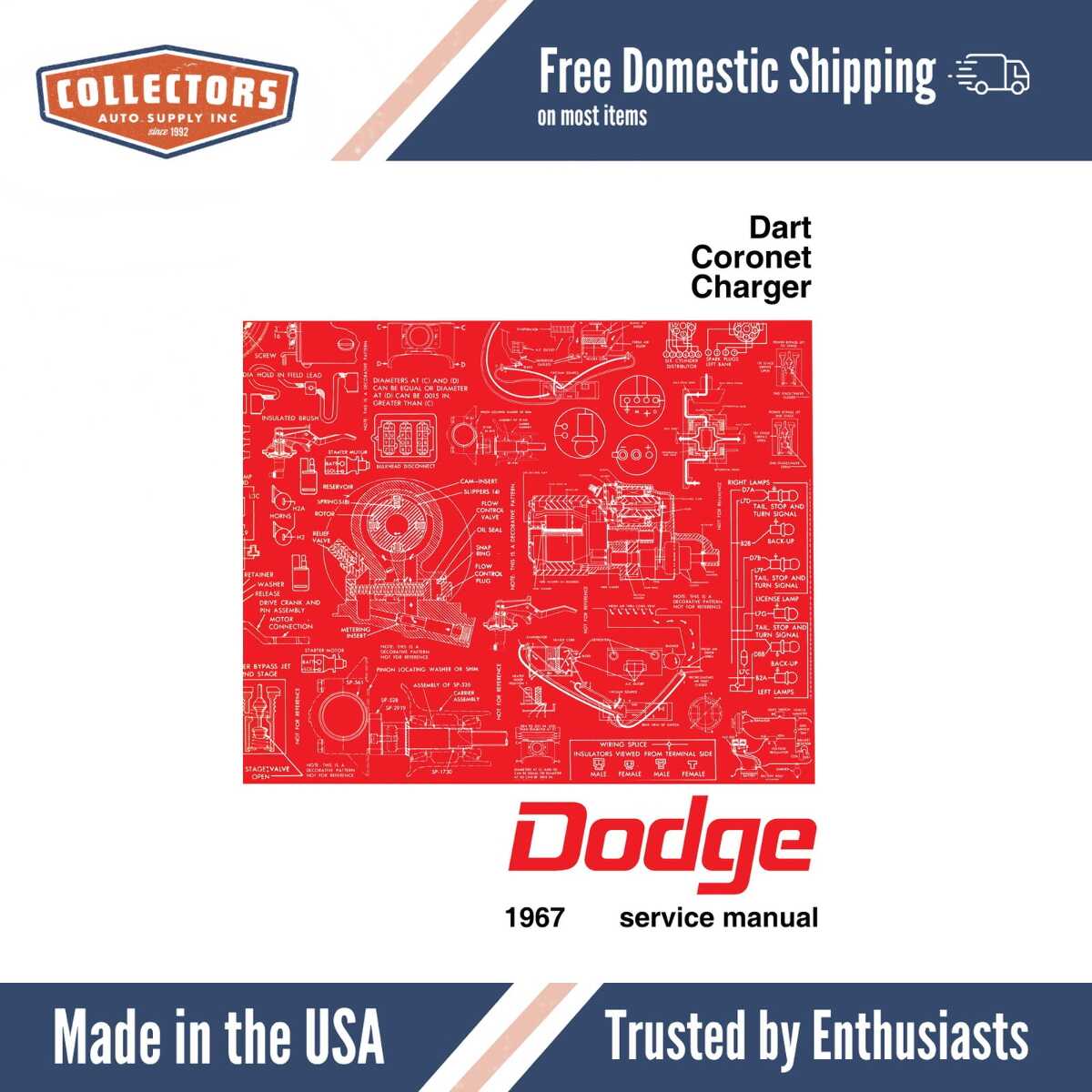 Service Manual for 1967 Dodge Dart, Coronet, Charger