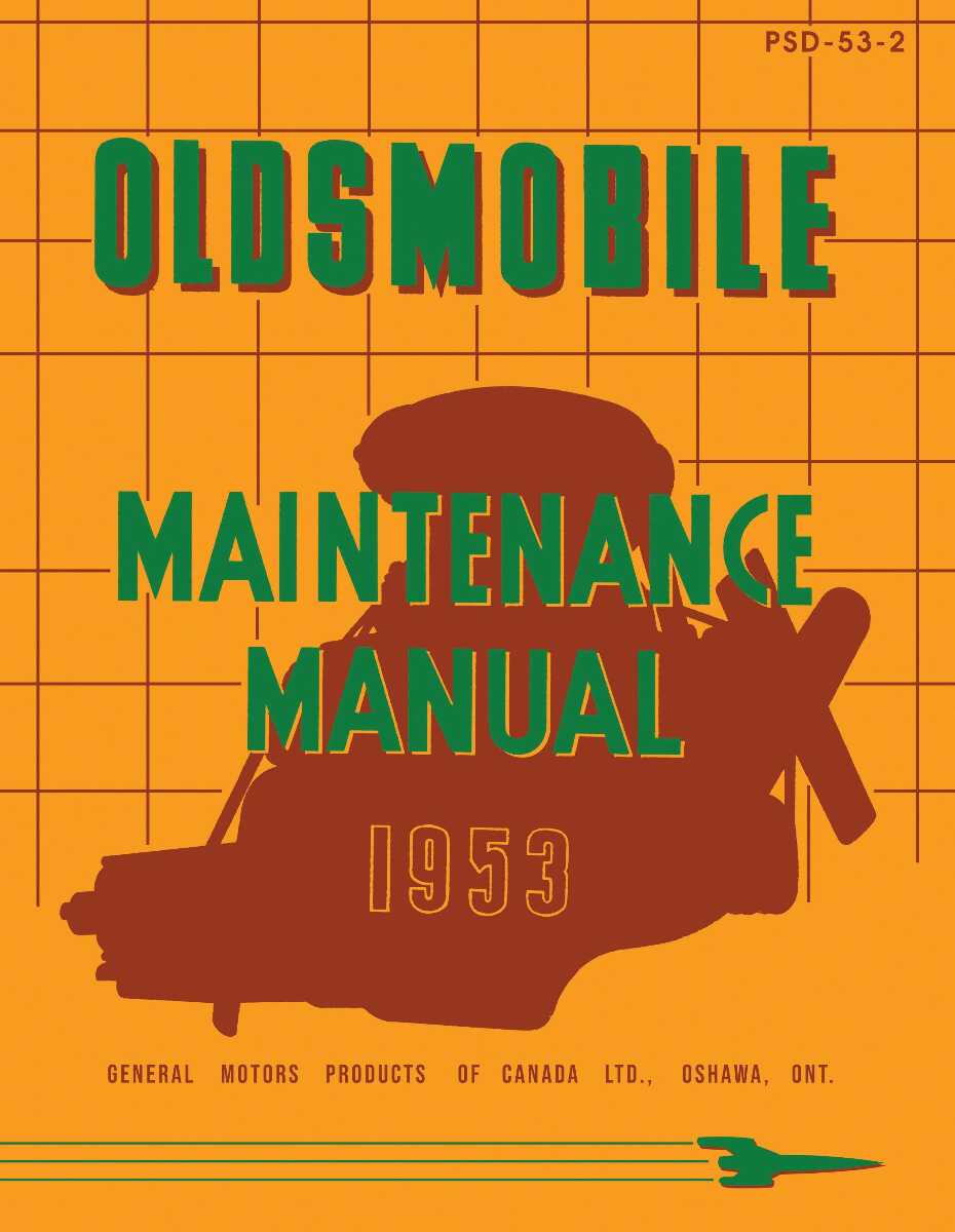 Service Manual for 1953 Oldsmobile (Canadian)